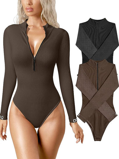 Snatched Glam Zip Body Suit Set + Gift