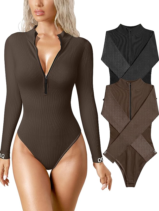 Snatched Glam Zip Body Suit Set